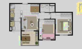 Imagem 2: Apartamento com 2 dormitórios à venda, 49 m² por R$ 398.000,00 - Vila Antonieta - São Paul