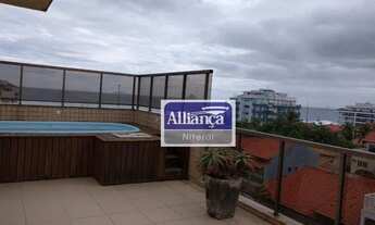 Imagem 3: Cobertura Vista Mar e Lagoa com 3 dormitórios, 2 suítes à venda, 2 vagas 219 m² por R$ 1.7