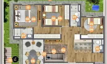 Imagem 1: Belíssimo Apto Garden 133m com quintal em Condomínio Clube Jundiaí com excelente localizaç