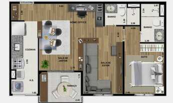 Imagem 3: On Belém View 2 e 3 dorms 56 e 65 m² com suíte e varanda