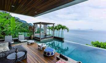 Imagem 7: Mansão com 5 suítes, piscina infinita e vista para o mar no Joá