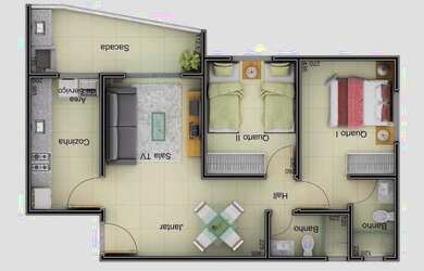 Imagem 7: Apartamento para venda com 2 quartos e Sacada Gormet Tubalina - Uberlândia - Minas Gerais