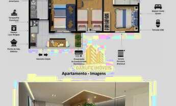 Imagem 2: Apartamento com 2 dormitórios à venda, 69 m² por R$ 320.000,00 - Jardim América - São José