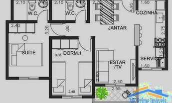Imagem 7: Apartamento térreo 2 dormitórios 1 vaga 52m² 1 vaga móveis planejados