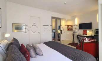 Imagem 5: Flat para locação no Itaim Bibi com mobília completa próx da Av Nove de Julho e Av Brig Fa