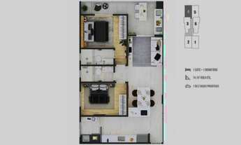 Imagem 7: Empreendimento com unidades de 77 metros quadrados com 2 quartos no Forte - Praia Grande