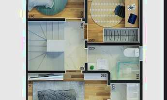 Imagem 5: Sobrados Novos - Cond. Fechado -75 metros com 3 quartos Bairro Alto - Curitiba - PR