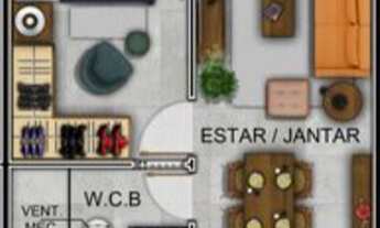 Imagem 5: Apartamento para venda possui 40 metros quadrados com 1 quarto Oportunidade