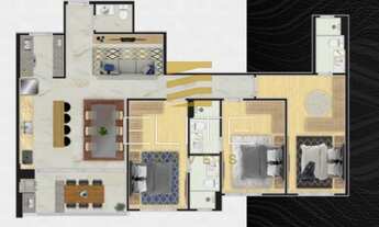 Imagem: Apartamento com 121,20 metros privativos