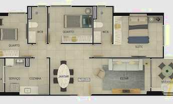Imagem 6: Apartamento com 3 dormitórios à venda, 79 m² por R$ 407.031 - Bessa - João Pessoa/PB