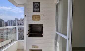 Imagem 2: Locação na Ponta da Praia Andar Vista Livre 1 Dormitório Sacada com Churrasqueira Vaga Dem