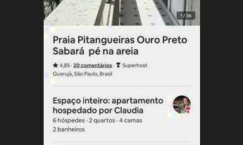 Imagem 2: Guarujá em frente ao shopping La Plage - Praia de Pitangueiras para temporada