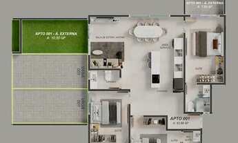 Imagem: Apartamento ESTILO CASA, 102 m², 3 quartos