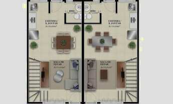 Imagem 2: Sobrado para Venda em Palhoça, BELA VISTA, 2 dormitórios, 2 suítes, 3 banheiros, 2 vagas