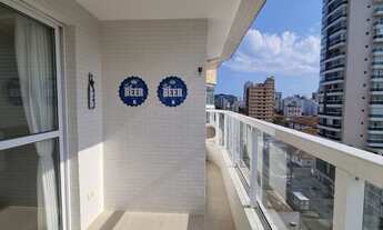 Imagem 3: Locação na Ponta da Praia Andar Vista Livre 1 Dormitório Sacada com Churrasqueira Vaga Dem