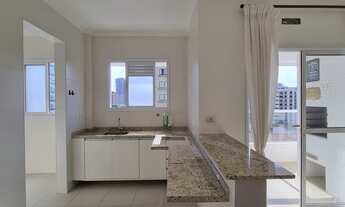 Imagem 1: Locação na Ponta da Praia Andar Vista Livre 1 Dormitório Sacada com Churrasqueira Vaga Dem