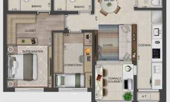 Imagem 3: Apartamento à venda no bairro Brooklin - São Paulo/SP, Zona Sul