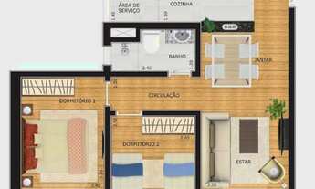 Imagem 5: Apartamento para venda com 50 metros quadrados com 2 quartos em Jardim Iracema - São Paulo