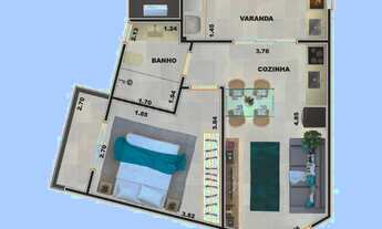 Imagem 6: Apartamento (Loft), com 1 quartos e 1 banheiros à Venda, 34 m² em Ubatuba/SP