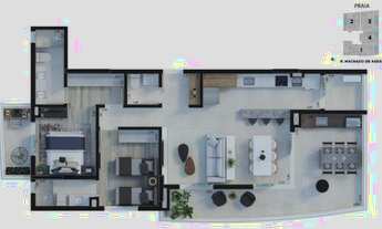 Imagem 5: Apartamento para venda tem 65 metros quadrados com 2 quartos em Boqueirão - Santos - SP