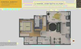 Imagem 2: Apartamentos no bairro do Limão, 2 quartos - R$ 800,00 de entrada