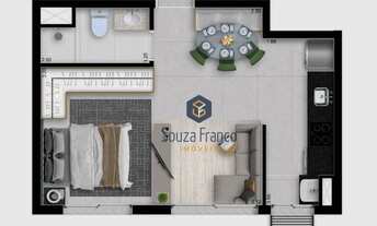 Imagem 3: Apartamento com 1 dormitório à venda, 33 m² por R$ 259.900,00 - Vila Mogilar - Mogi das Cr