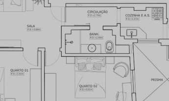 Imagem 4: Apartamento para venda possui 55 metros quadrados com 2 quartos