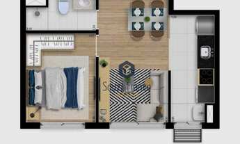 Imagem 4: Apartamento com 1 dormitório à venda, 33 m² por R$ 259.900,00 - Vila Mogilar - Mogi das Cr