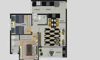 Imagem 7: Apartamento com 2 quartos, 62 m² à venda em Buritis