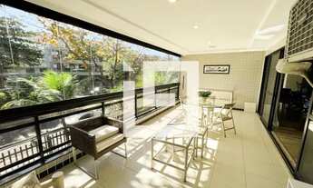 Imagem 4: RECREIO - FRENTE - VARANDÃO COM CORTINA DE VIDRO - SALÃO 3 AMBIENTES - MOBILIADO - 117M²