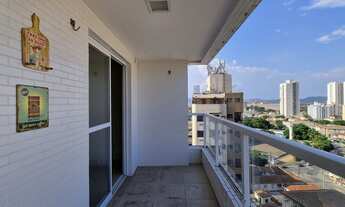 Imagem 5: Locação na Ponta da Praia Andar Alto Vista Mar 1 Dormitório Sacada com Churrasqueira Vaga