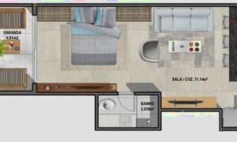 Imagem 3: Apartamentos quarto e sala no Recreio dos Bandeirantes