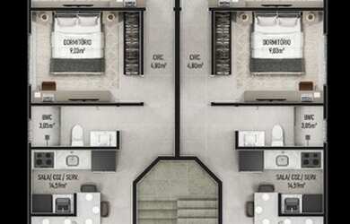 Imagem 5: Apartamento para venda tem 57 metros quadrados com 2 quartos