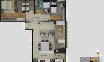 Imagem 4: APARTAMENTO com 2 dormitórios à venda com 119.19m² por R$ 521.615,00 no bairro Bacacheri