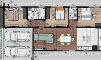 Imagem 5: Casa com 3 dormitórios à venda, 140 m² por R$ 773.800,00 - Residencial Golden Park - Jacar