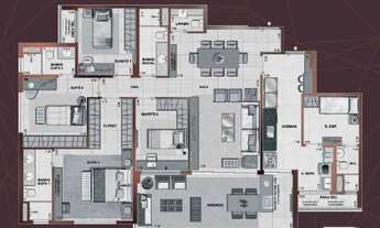 Imagem 4: Apartamento para venda possui 153 metros quadrados com 4 quartos