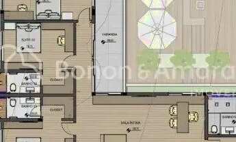 Imagem 6: Linda casa de alto padrão com sofisticação e elegância no Residencial Entreverdes no Bairr