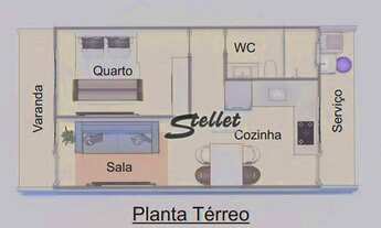 Imagem 5: Kitnet com 1 dormitório à venda, 48 m² por R$ 130.000,00 - Verdes Mares - Rio das Ostras/R