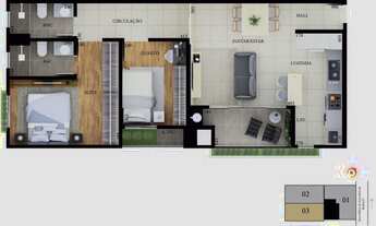 Imagem 3: APARTAMENTO com 2 dormitórios à venda com 119.19m² por R$ 521.615,00 no bairro Bacacheri