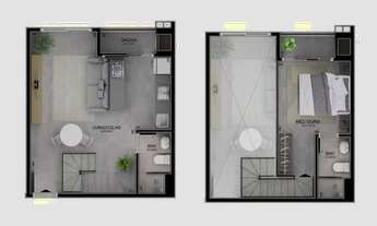 Imagem 2: Loft para venda - 60 metros quadrados - 1 quarto - Campeche - Florianópolis - SC