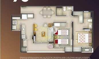 Imagem 4: Lançamento Apartamento com 2 ou 3 dormitórios à venda, 70,77 m² por R$ 315.000,00 - Barran