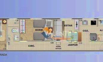 Imagem 3: Apartamento com 1 dormitório à venda, 35 m² por R$ 199.000,00 - Vila Voturuá - São Vicente