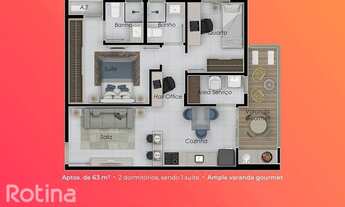 Imagem 6: Apartamento à venda, 2 quartos, 1 suíte, 1 vaga, Brasil - Uberlândia/MG