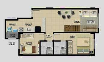 Imagem 7: Lançamento Jardim dos girassóis, apt 2/4 em Pernambués, c/ suíte e varanda, 57m2