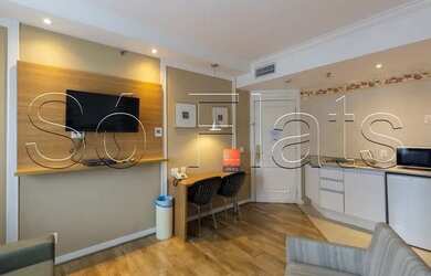 Imagem 4: Flat para locação no The Universe contendo 33m², 1 dormitório e 1 vaga de garagem. Ao lad