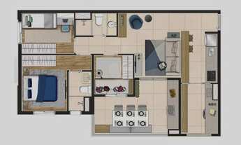 Imagem 3: Apartamento para venda possui 73 m2 - 3 quartos em Gopoúva - Guarulhos - SP