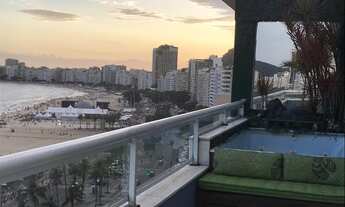 Imagem 2: Cobertura Avenida Atlântica linear com piscina frontal mar