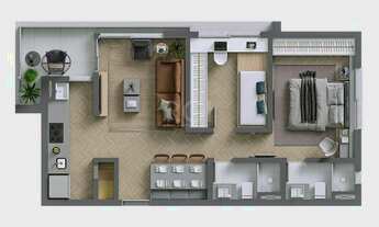 Imagem 6: Apartamento para Venda - 72.5m², 2 dormitórios, sendo 1 suites, 2 vagas - Boa Vista