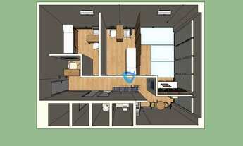 Imagem 2: Sala, 56 m² - venda por R$ 450.000,00 ou aluguel por R$ 1.900,00/mês - Alphaville - Baruer