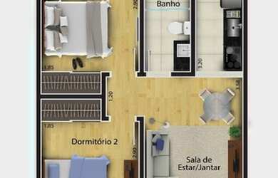 Imagem 2: Unidades no Villagio Colorado de 53 a 65m²